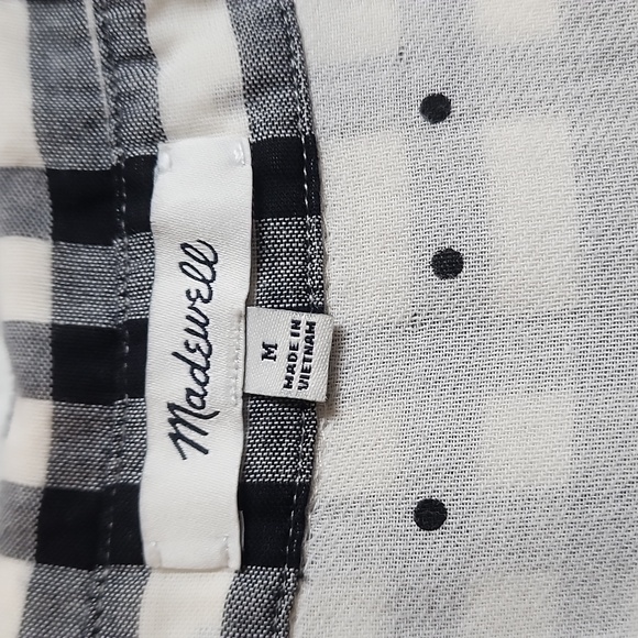 Madewell size M black and white short sleeve top. B42 - Picture 7 of 10